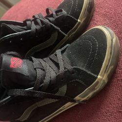 Black With Camo Kids Vans Size 1