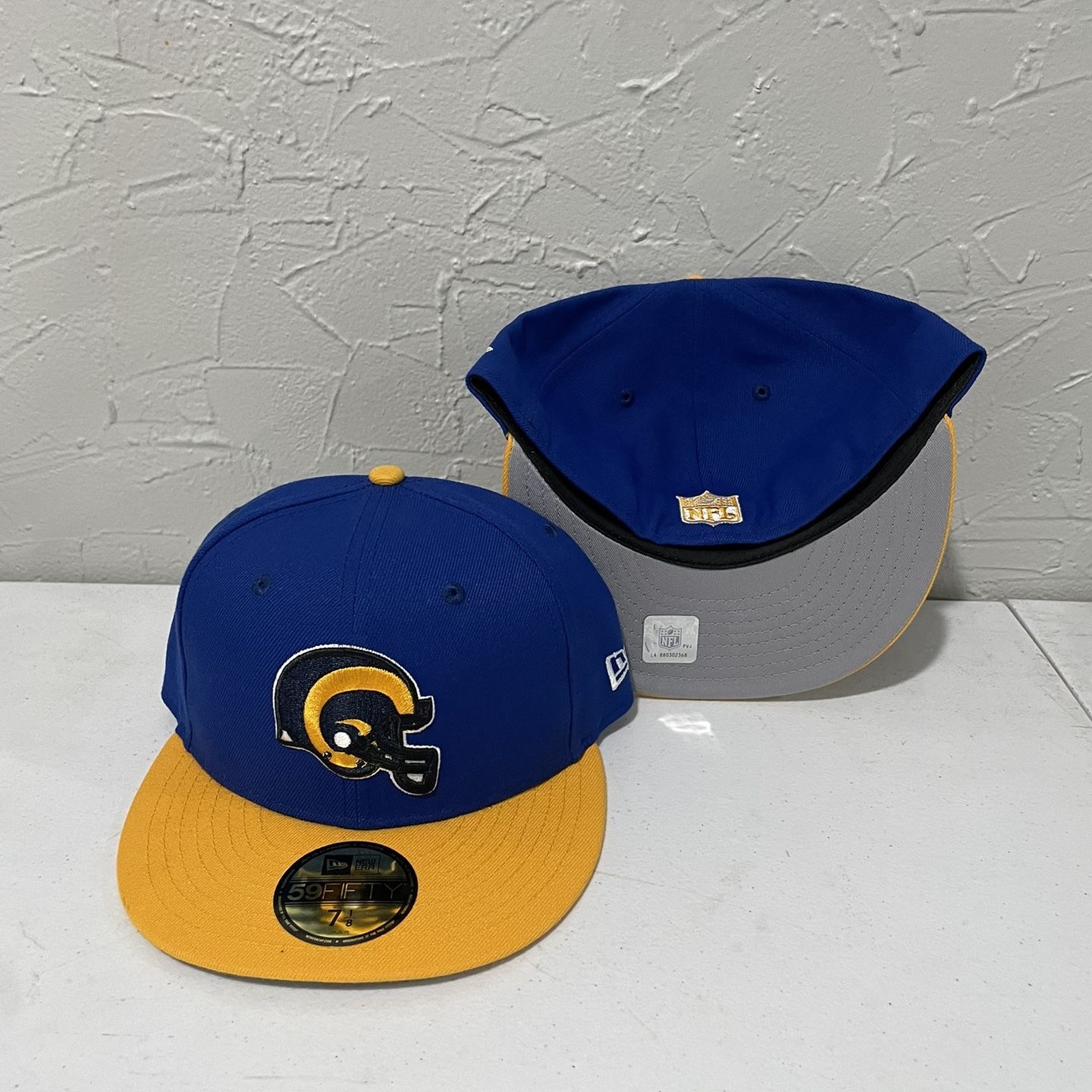 NFL new era Los Angeles Rams Super Bowl 2000 patch black blue logo Blue UV  59fifty Fitted Hats Size 7 1/8 for Sale in Hacienda Heights, CA - OfferUp