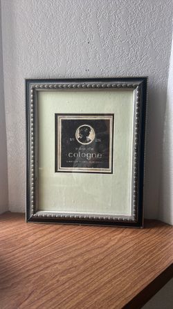 Framed Vintage Eau de Cologne Print
