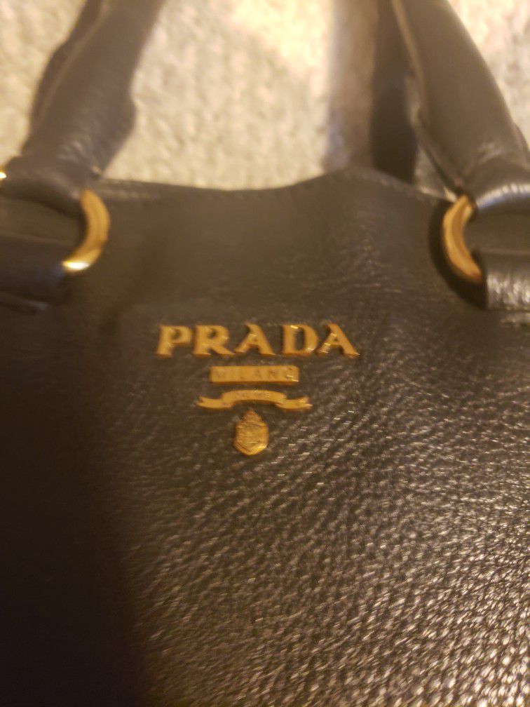 Vintages Tote Bag Handle And Shoulder Black Prada