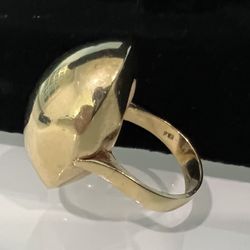 💝  Spectacular 18KT Yellow Gold Large 16.2 Gram Dome Ring