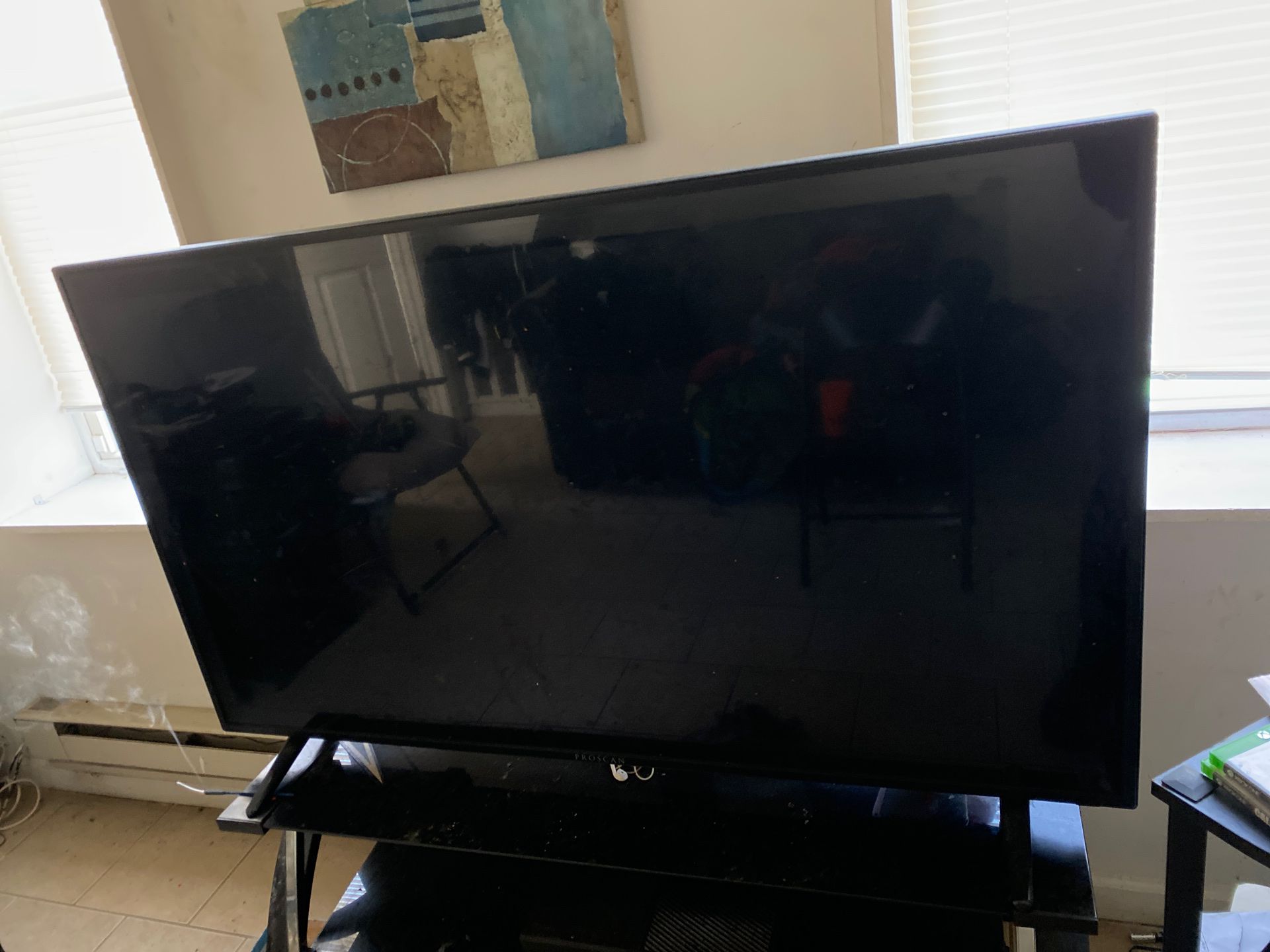 55 inch proscan tv and stand