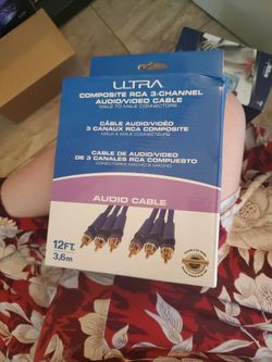 Composite Rca 3 Channel Audio/ Video Cable