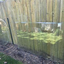 Rectangle  Glass Table Top. 6' X 42 Beveled Edge