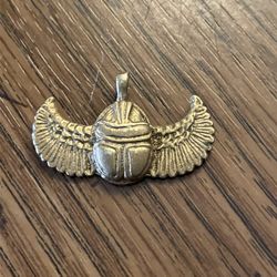 Scarab Pendant Bailed Egyptian Beetle