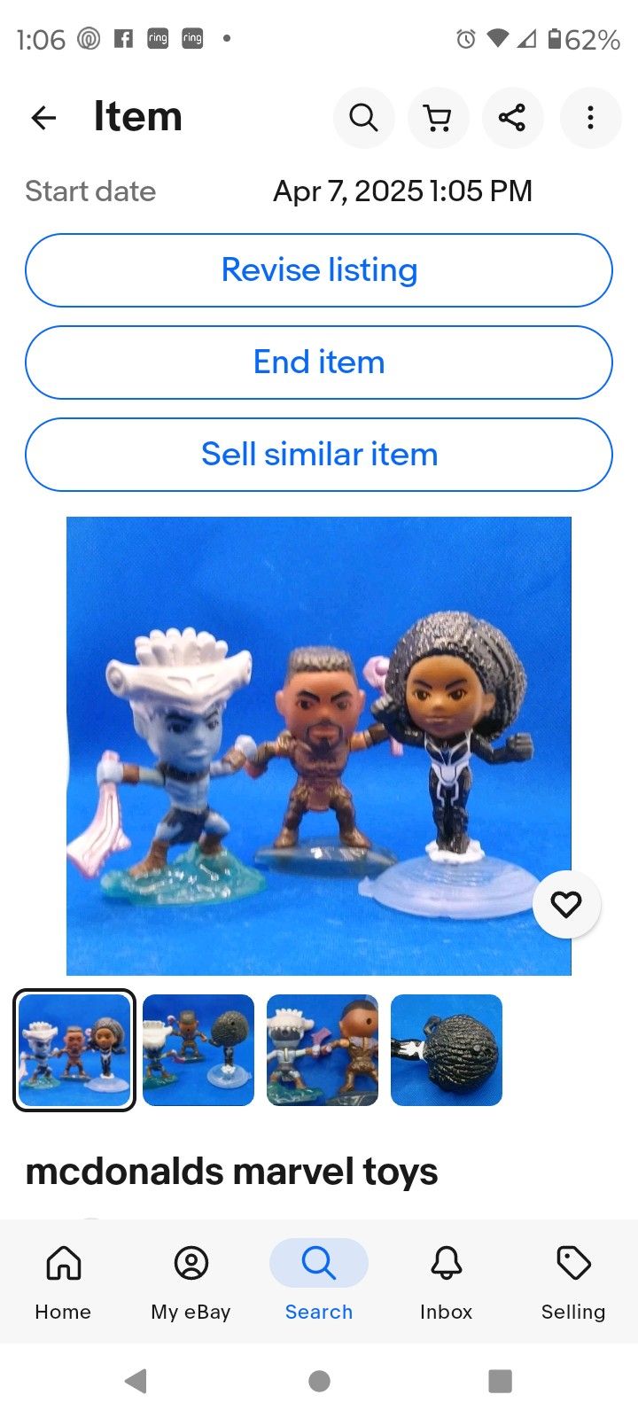 McDonald's Marvel Toys They Move With Button On Back