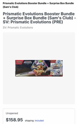 Pokémon prismatic Sam’s Club