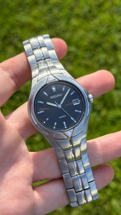 Seiko Black Dial Quartz Watch