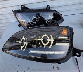 08-17 Kenworth T660 LED DRL Projector Headlights Luces Focos Micas Faros Faroles Headlamps