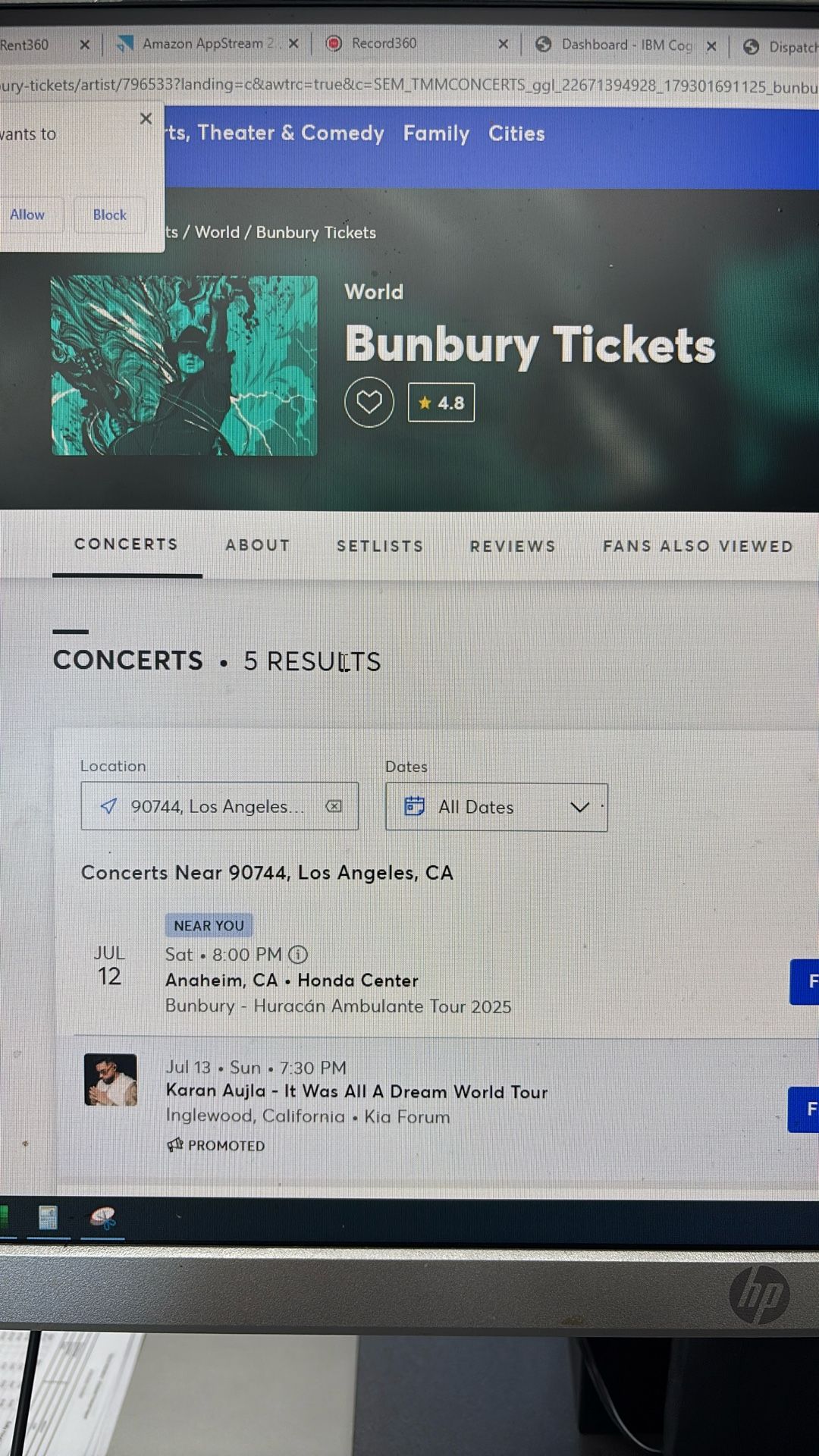 Bunbury Tickets