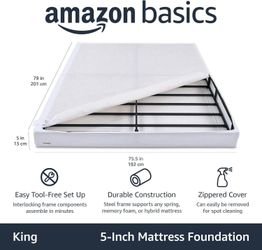 Amazon Basics 5-Inch King Mattress Foundation Box Spring