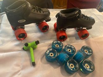 Riedell Dart Roller Skates Size 6 – Indoor & Outdoor Wheels Included