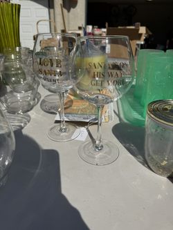 Christmas Wine Glass