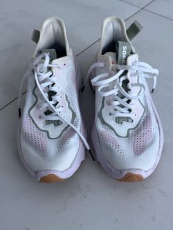 Sorel White Sneakers with Pink and Sage Accents