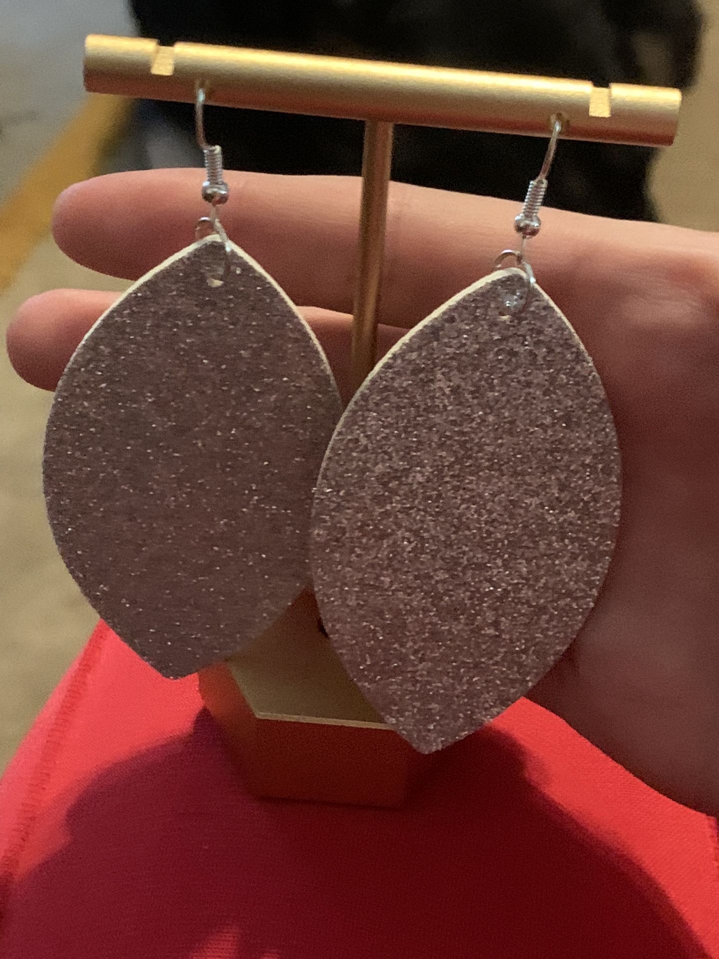 Sparkly Silver Earrings