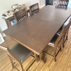 Solid wood 6 or 8 person dining table
