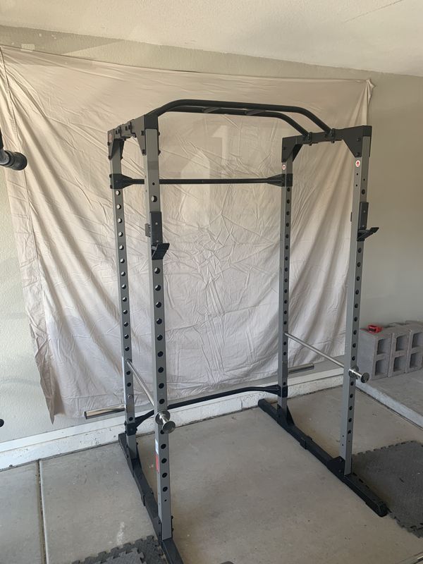 Power Cage + bench + weights + bar for sale for Sale in ...