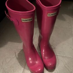 2 Pairs Of HUNTER BOOTS FOR BIG KIDS (Size 3 & 5)