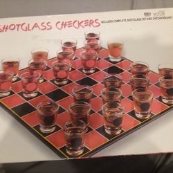 Roulette And Checkers Shot glass Game