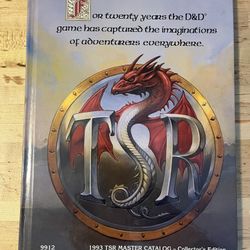 1993 TSR GAMES MASTER CATALOG hardcover Collector's Edition See Condition