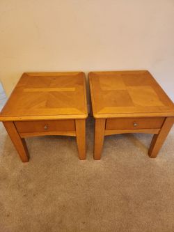 Pair of tables with drawers