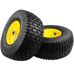 2PCS 15x6.00-6 Tubeless Lawn Mower Tires with 3/4" Bushing