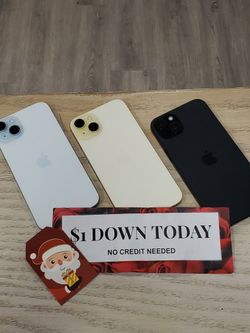 256GB Apple IPhone 15 Unlocked 5G-- $1 Down Today - NO CREDIT Needed