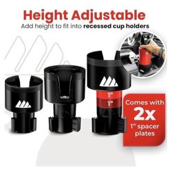 Integral Ultimate Expander Car Cup Holder - Adjustable Base - Expander & Organizer for Vehicles - Compatible with Coffee Mug, Yeti 14/24/36/460z, Ramb