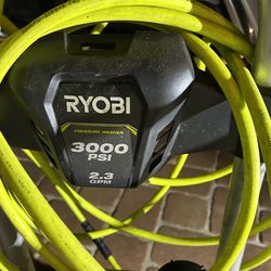Ryobi pressure washer with soap dispenser 3000 psi 2.3 gpm with 40 foot hose in like new condition