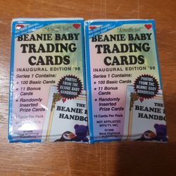 1998 Beanie Baby Inaugural Edition Sealed Packs Baseball Cards 