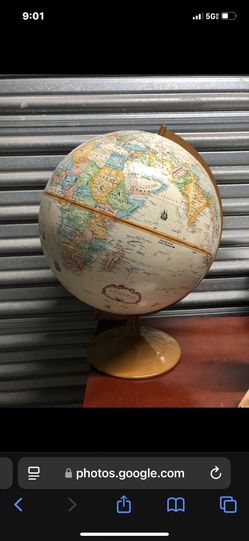 Classic vintage world globe with stand. Great condition 