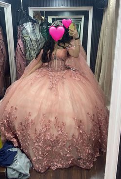 Luxury Quinceañera Dress Bundle + Crown & Cape  and Crinolina
