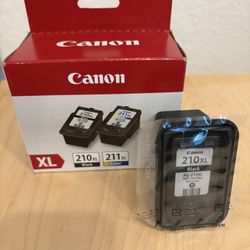 Printer Ink Canon 210xl Black (x2) and 211xl Color