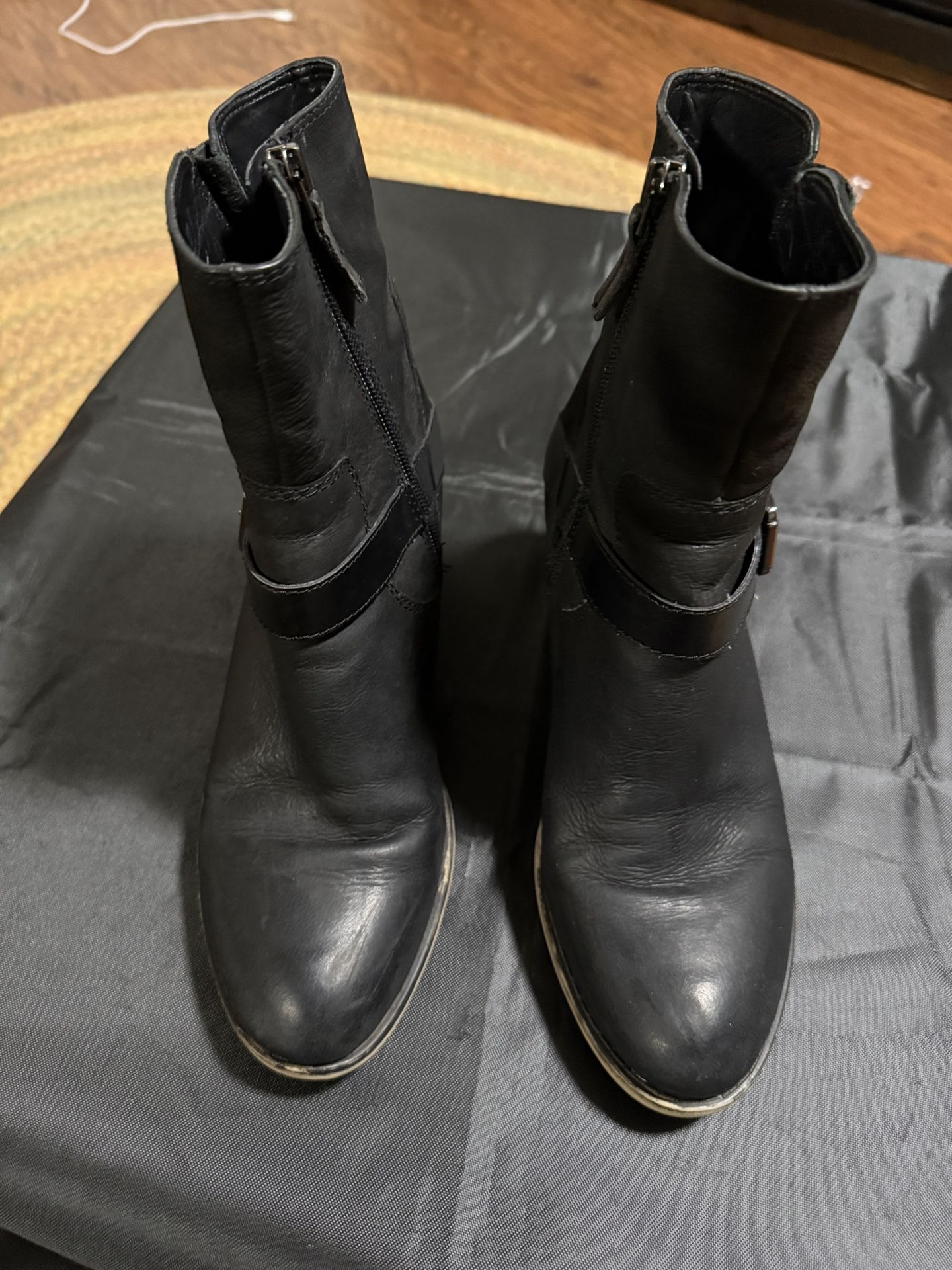 Franco Sarto Women’s Buckle Leather Boots