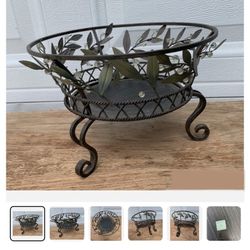 PartyLite Garden Lites 3 Wick Candle Holder Base Stand Or Plant stand.