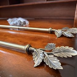 Brass Curtain Rods (Pair)