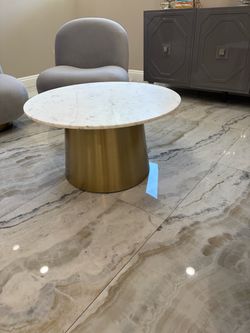 Marble and gold coffee table