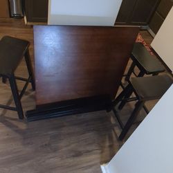 Wood Kitchen Table And Stools