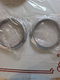 Pair of 1974 ford bronco headlight bezel trim ring