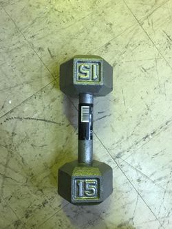 15 lbs Hexagon Dumbbell, there is only one