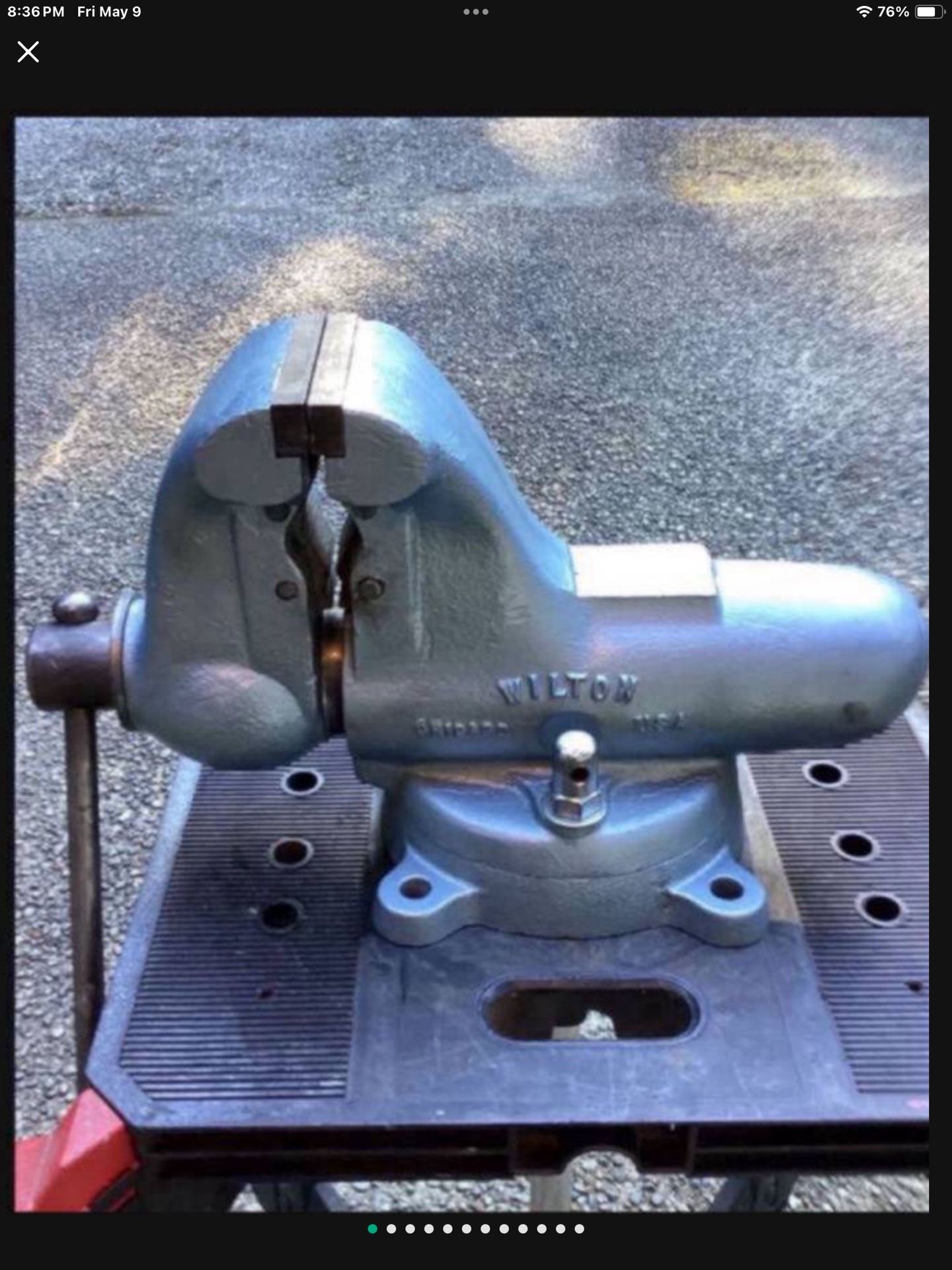 Wilton C2 Vise / 5 Inch Jaws Pipe Jaws / Swivel Base / Opens 7 Inches / 113 Pounds / Made In USA Vice / $1900 New With Tax