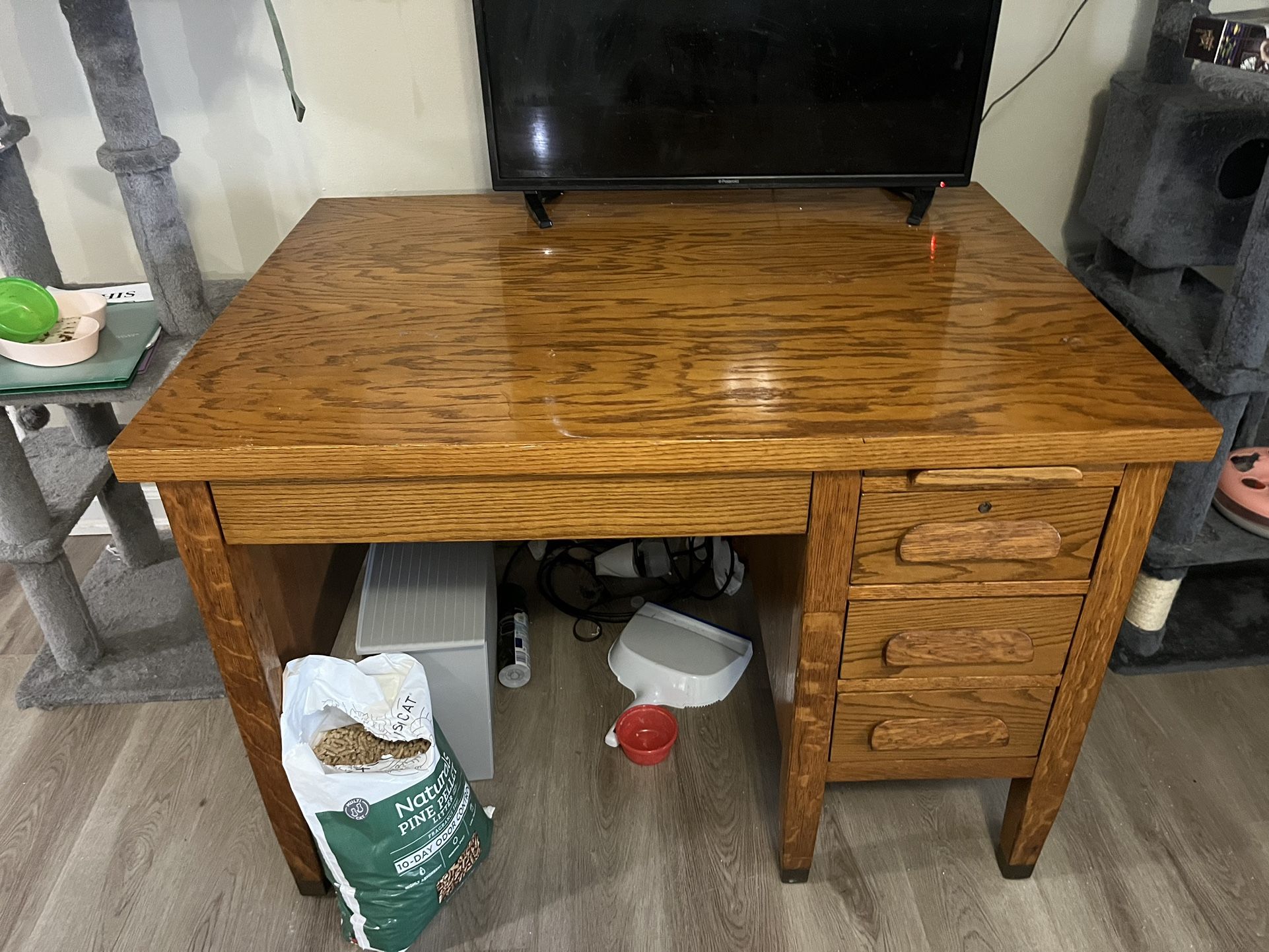 Solid Wood Vintage Desk