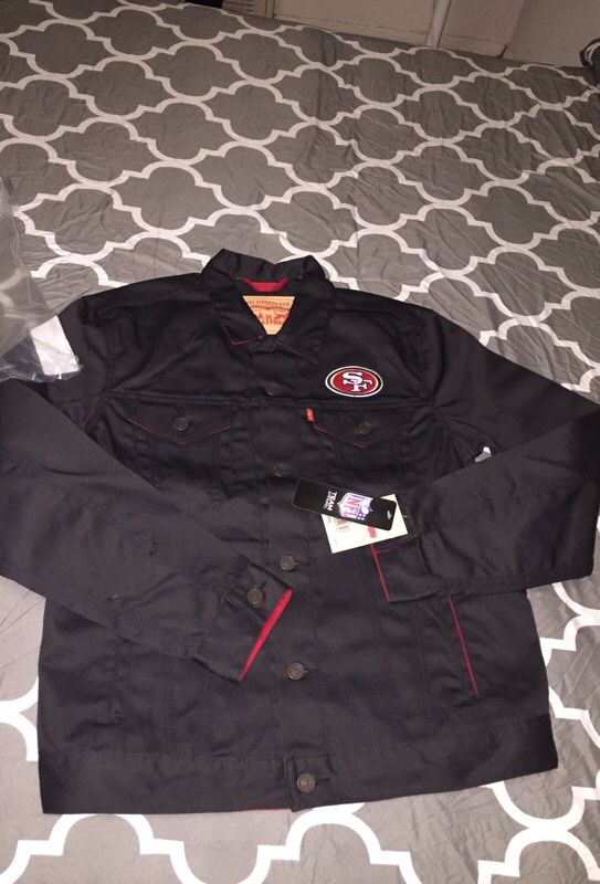 Men’s Levi’s NFL Jacket size medium in navy blue and large in size black