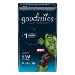 GoodNites Bedtime Bedwetting Underwear for Boys, S-M (32-68LBS)