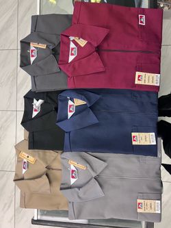 Ben Davis short sleeve solid 1/2 zip shirt