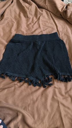Black cover up shorts