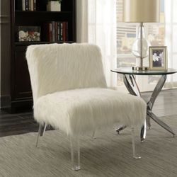 White Accent chair