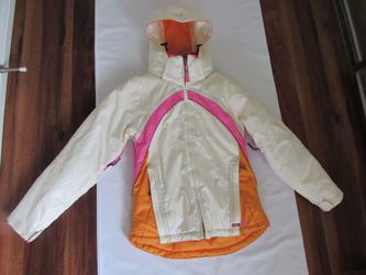 Girls Youth 12 Orange/Pink Snowboard Ski Jacket, Obermeyer