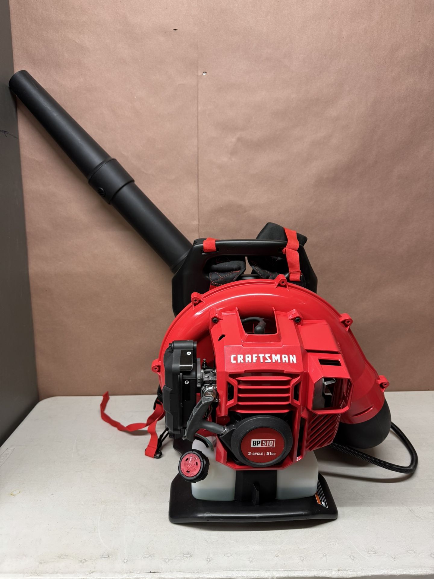 CRAFTSMAN BP510 51-cc 2-cycle 600-CFM 220-MPH Gas Backpack Leaf Blower
