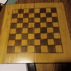 Foldable Wooden Chess/backgammon 